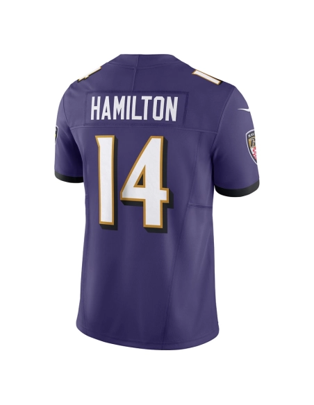 Mens Baltimore Ravens Kyle Hamilton Purple Vapor F.U.S.E. Limited Jersey