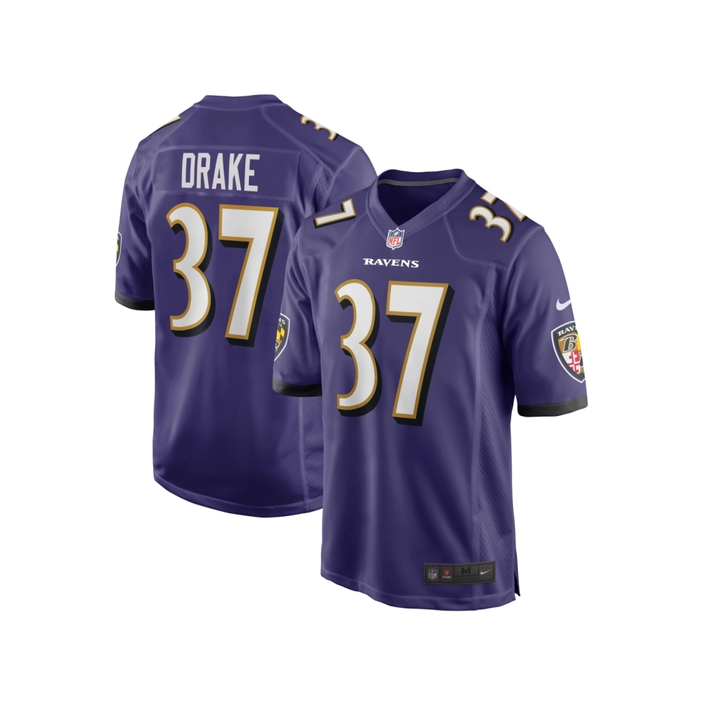 Mens Baltimore Ravens Kenyan Drake Purple Game Jersey