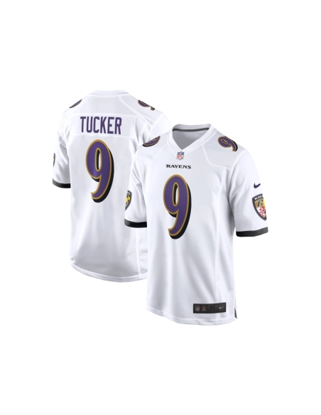 Mens Baltimore Ravens Justin Tucker White Game Jersey