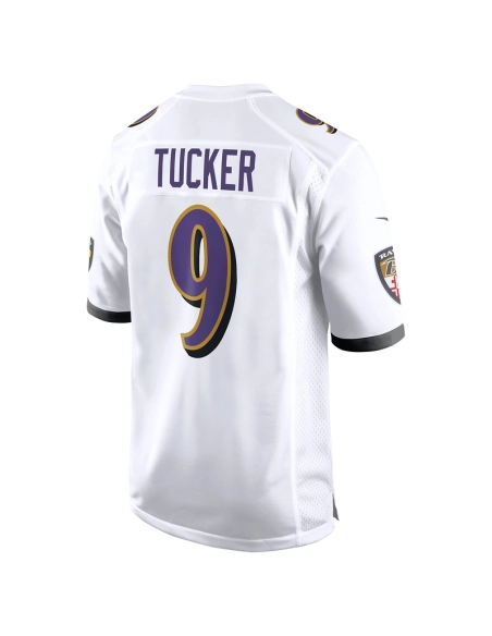 Mens Baltimore Ravens Justin Tucker White Game Jersey
