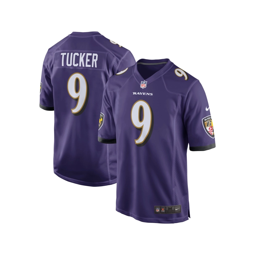 Mens Baltimore Ravens Justin Tucker Purple Game Jersey