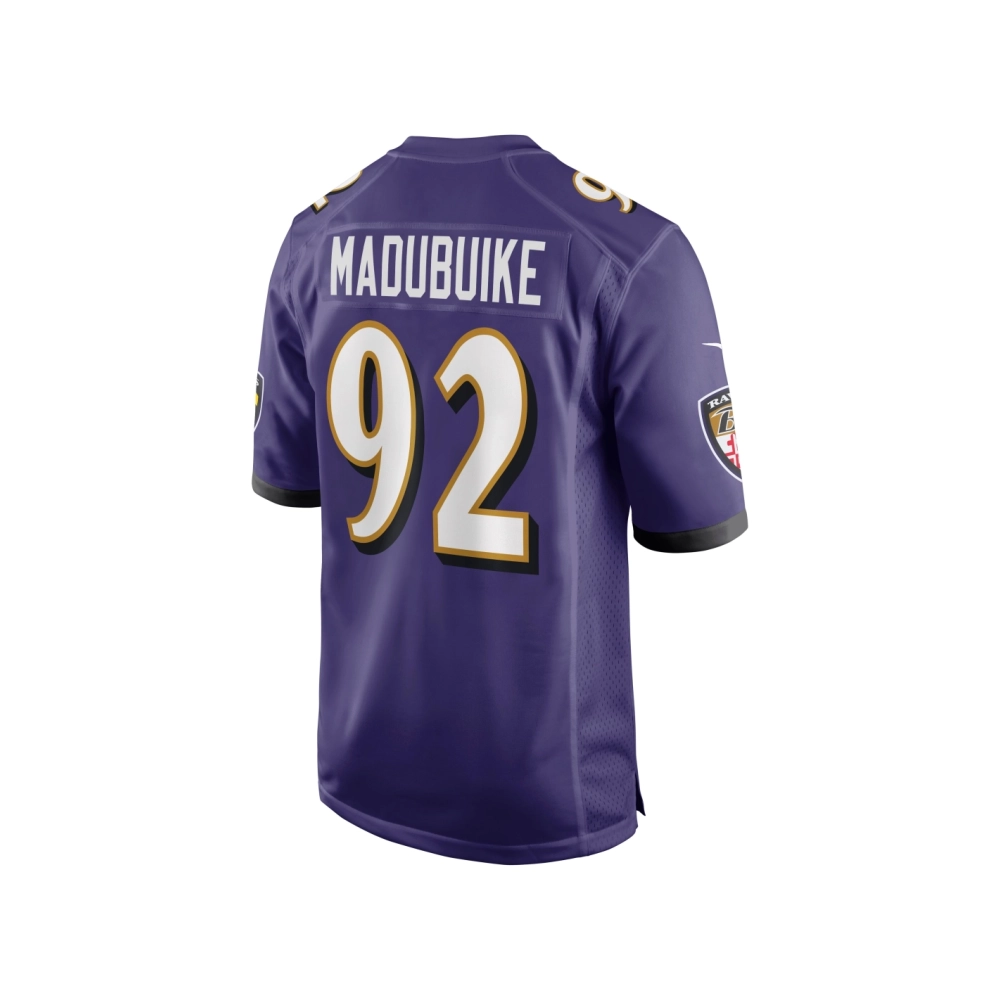 Mens Baltimore Ravens Justin Madubuike Purple Game Player Jersey