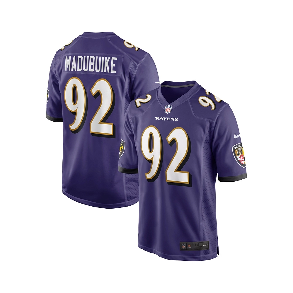 Mens Baltimore Ravens Justin Madubuike Purple Game Player Jersey