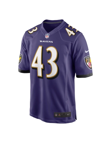 Mens Baltimore Ravens Justice Hill Purple Game Jersey