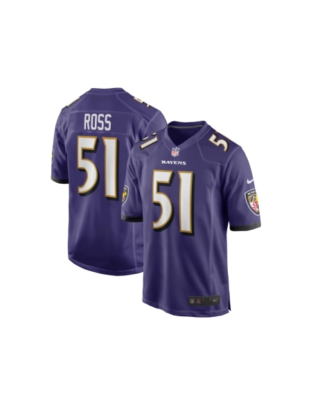 Mens Baltimore Ravens Josh Ross Purple Game Player Jersey