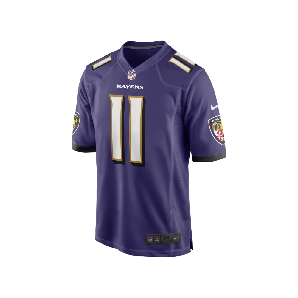 Mens Baltimore Ravens Jordan Stout Purple Player Game Jersey
