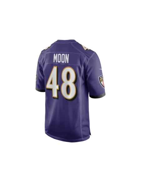 Mens Baltimore Ravens Jeremiah Moon Purple Game Player Jersey