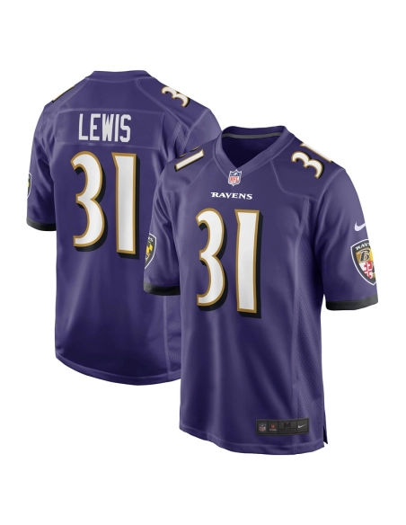 Mens Baltimore Ravens Jamal Lewis Purple Game Retired Player Jersey