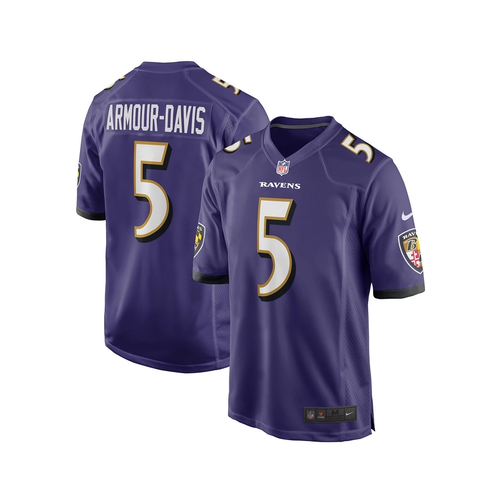 Mens Baltimore Ravens Jalyn Armour-Davis Purple Game Player Jersey