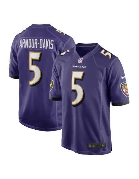Mens Baltimore Ravens Jalyn Armour-Davis Purple Game Player Jersey