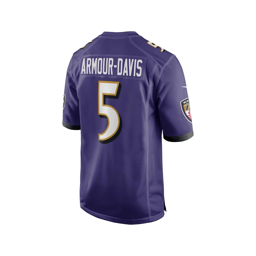 Mens Baltimore Ravens Jalyn Armour-Davis Purple Game Player Jersey