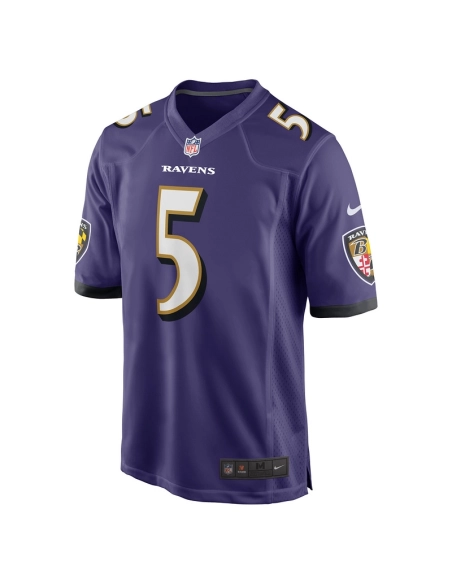 Mens Baltimore Ravens Jalyn Armour-Davis Purple Game Player Jersey