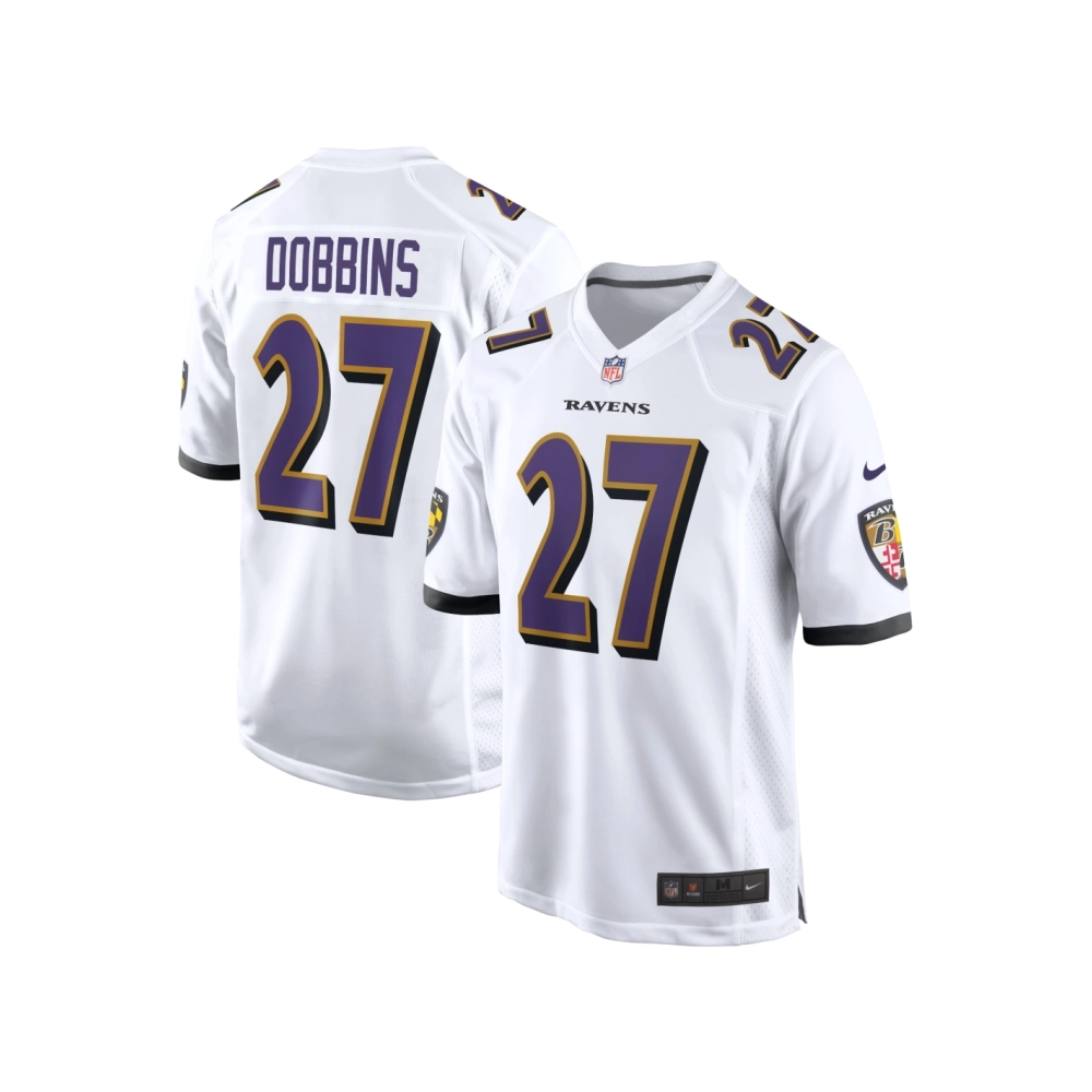 Mens Baltimore Ravens J.K. Dobbins White Game Jersey