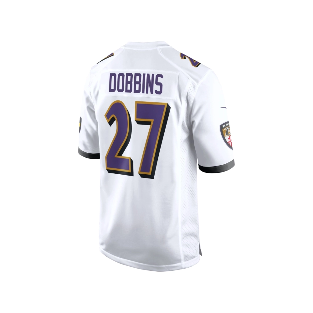 Mens Baltimore Ravens J.K. Dobbins White Game Jersey