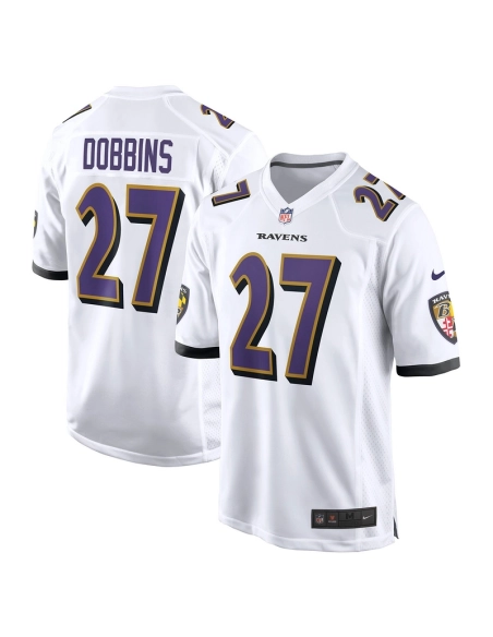 Mens Baltimore Ravens J.K. Dobbins White Game Jersey