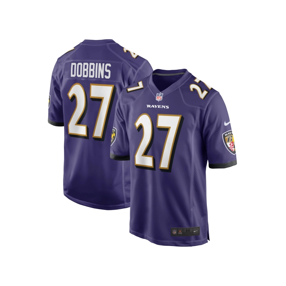 Mens Baltimore Ravens J.K. Dobbins Purple Game Team Jersey