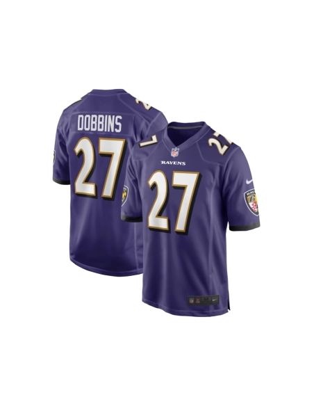 Mens Baltimore Ravens J.K. Dobbins Purple Game Team Jersey