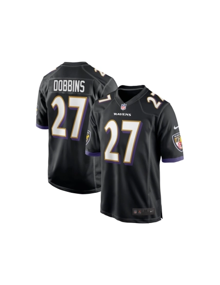 Mens Baltimore Ravens J.K. Dobbins Black Game Jersey