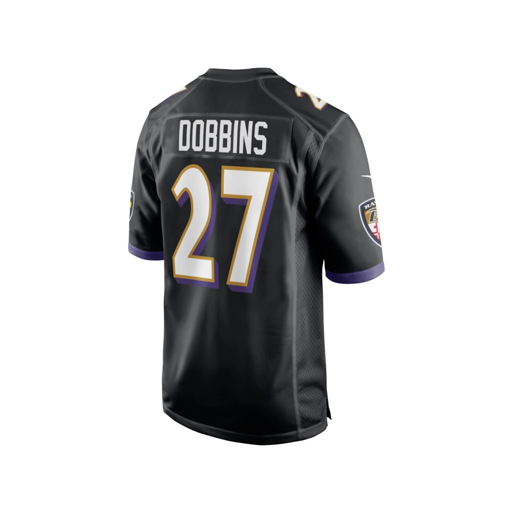Mens Baltimore Ravens J.K. Dobbins Black Game Jersey