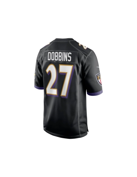 Mens Baltimore Ravens J.K. Dobbins Black Game Jersey