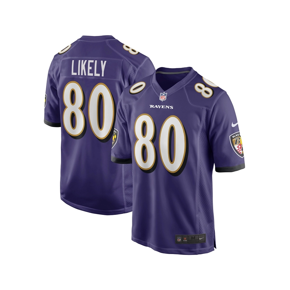 Mens Baltimore Ravens Isaiah Likely Purple Player Game Jersey