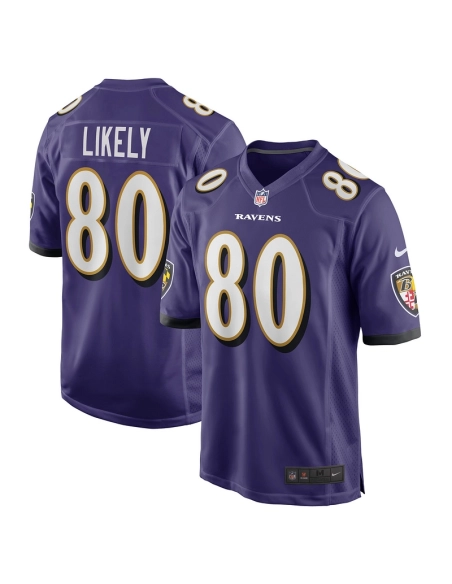 Mens Baltimore Ravens Isaiah Likely Purple Player Game Jersey