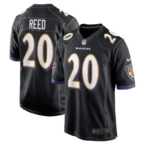 Mens Baltimore Ravens Ed Reed Black Retired Player Jersey