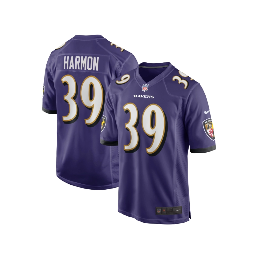 Mens Baltimore Ravens Duron Harmon Purple Game Jersey
