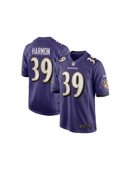 Mens Baltimore Ravens Duron Harmon Purple Game Jersey