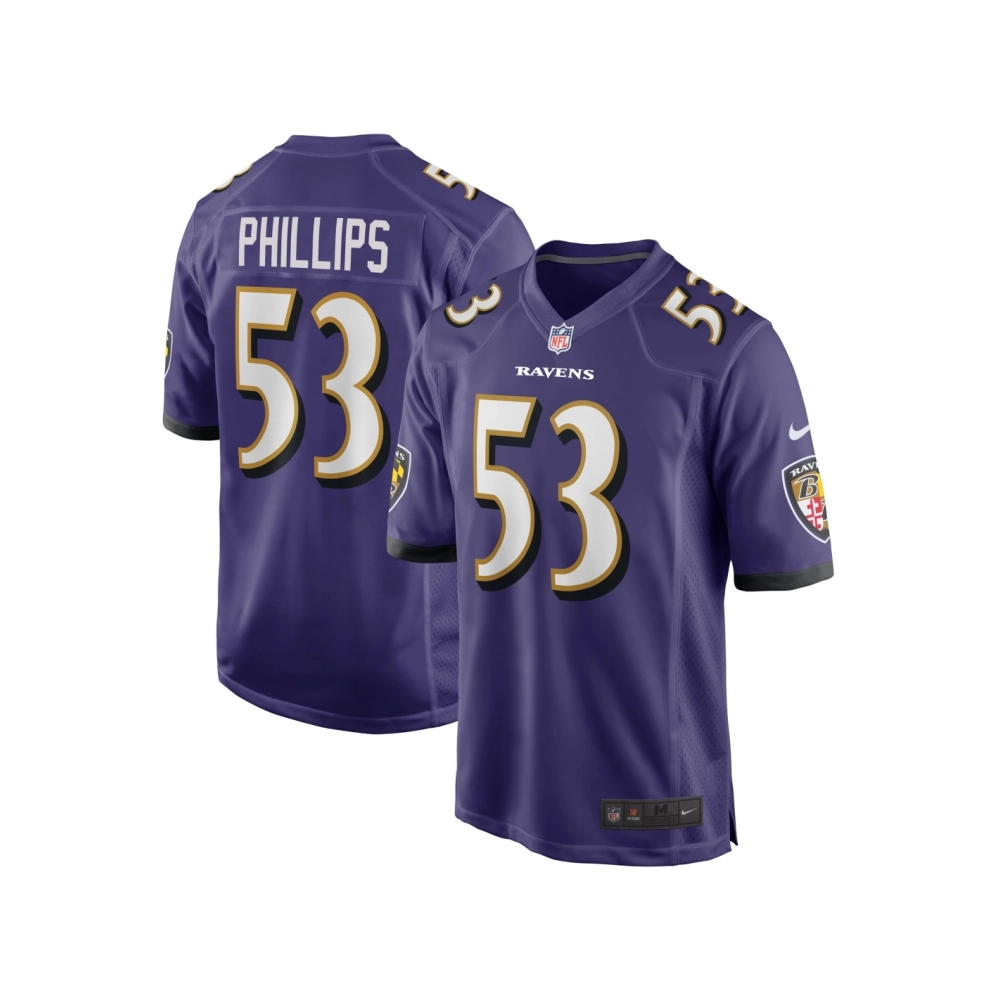 Mens Baltimore Ravens DelShawn Phillips Purple Game Player Jersey