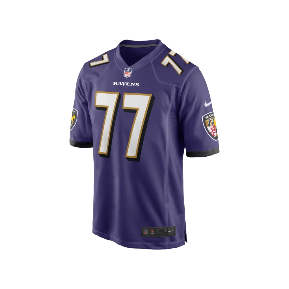 Mens Baltimore Ravens Daniel Faalele Purple Player Game Jersey