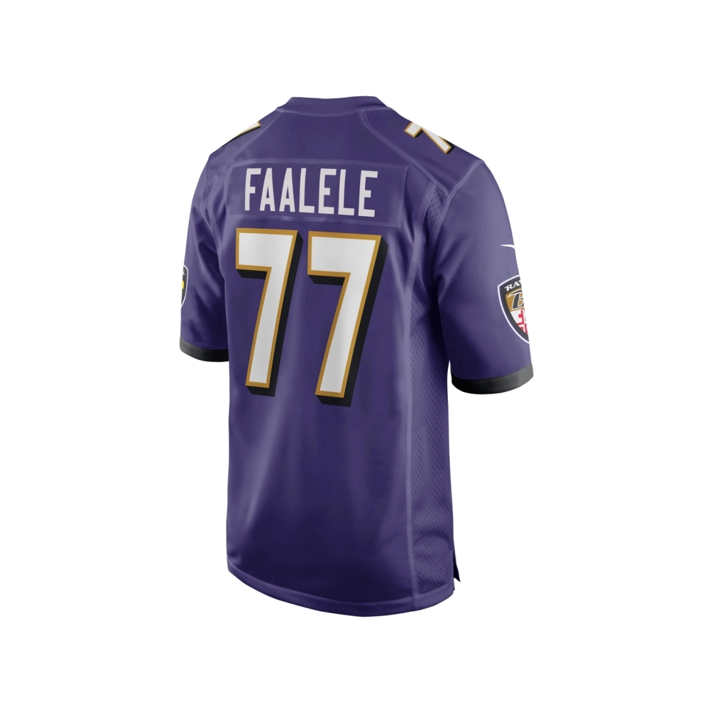 Mens Baltimore Ravens Daniel Faalele Purple Player Game Jersey