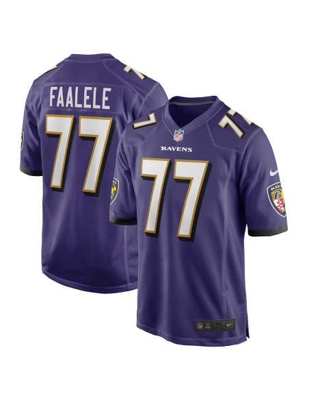 Mens Baltimore Ravens Daniel Faalele Purple Player Game Jersey