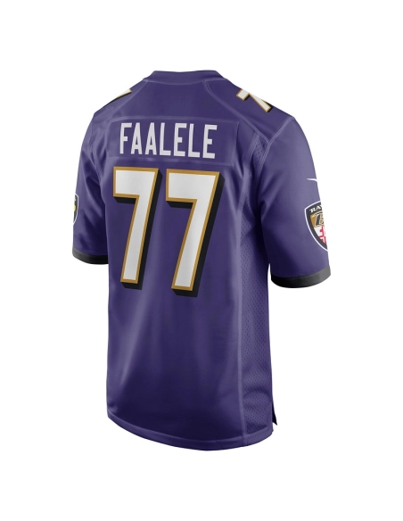 Mens Baltimore Ravens Daniel Faalele Purple Player Game Jersey