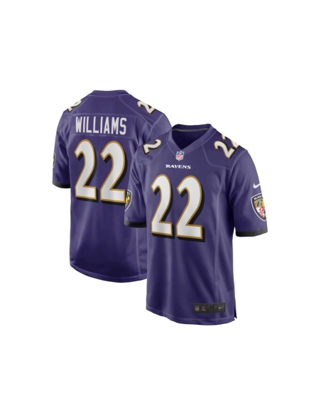 Mens Baltimore Ravens Damarion Williams Purple Player Game Jersey