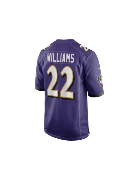 Mens Baltimore Ravens Damarion Williams Purple Player Game Jersey