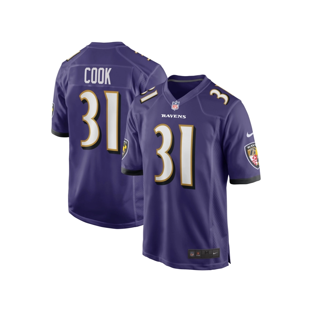Mens Baltimore Ravens Dalvin Cook Purple Game Jersey