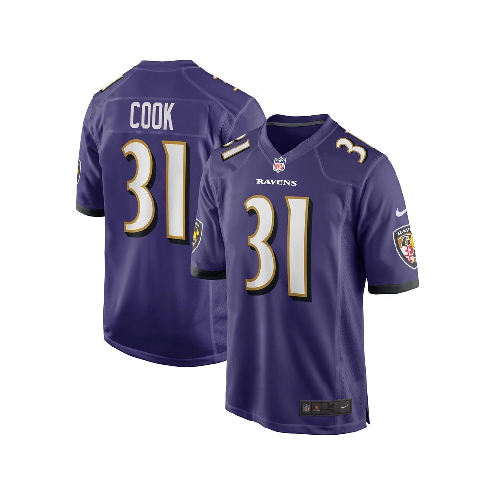 Mens Baltimore Ravens Dalvin Cook Purple Game Jersey