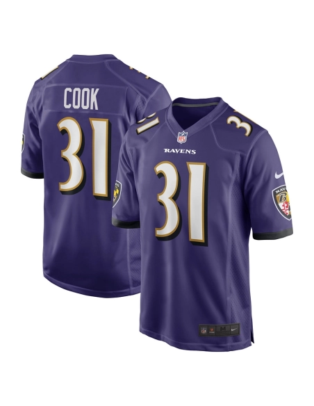 Mens Baltimore Ravens Dalvin Cook Purple Game Jersey