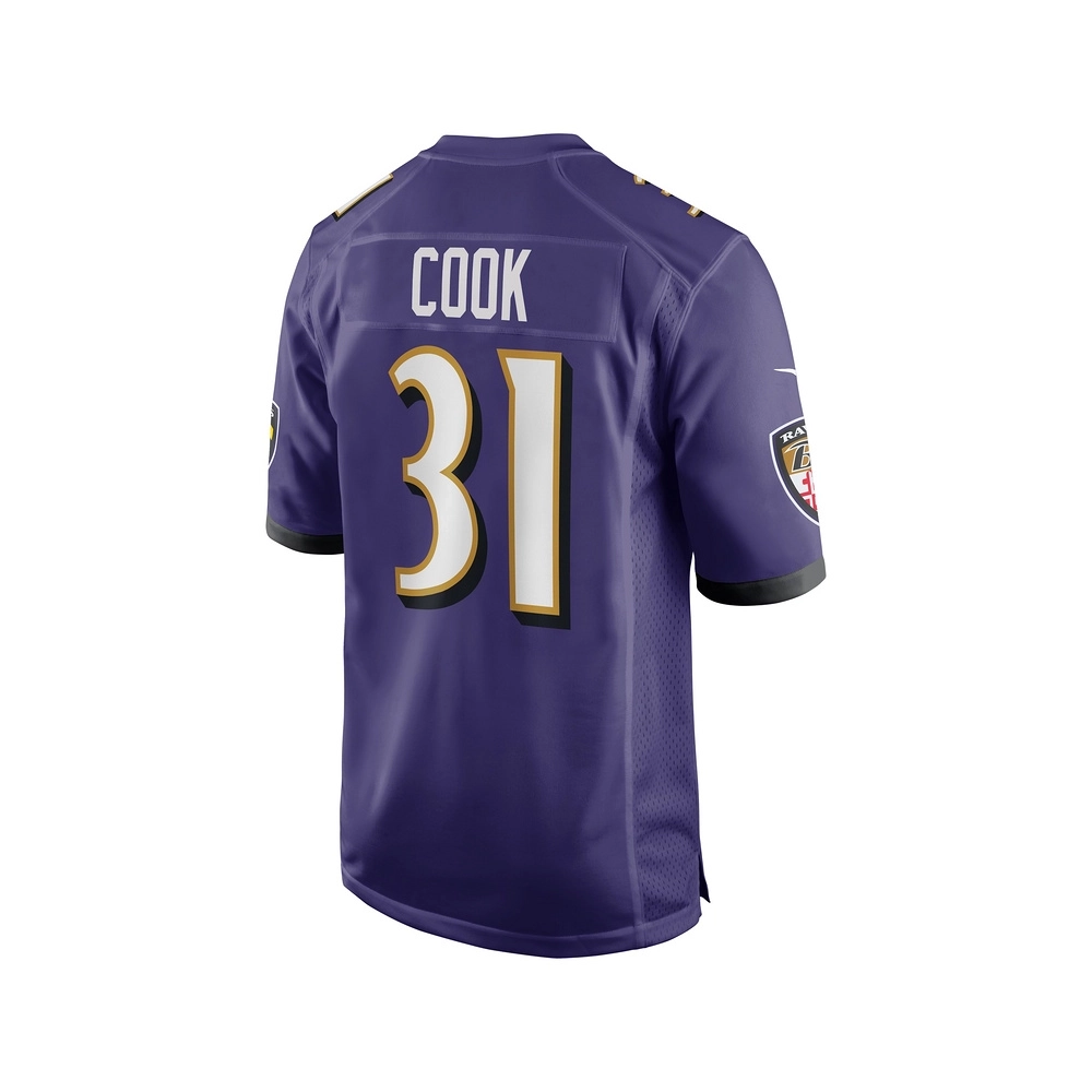 Mens Baltimore Ravens Dalvin Cook Purple Game Jersey