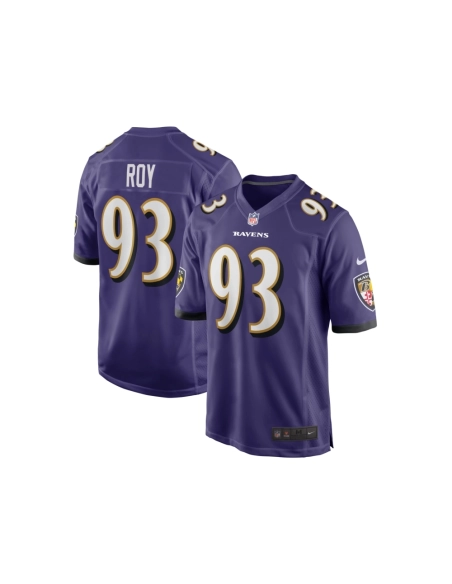 Mens Baltimore Ravens Bravvion Roy Purple Game Jersey