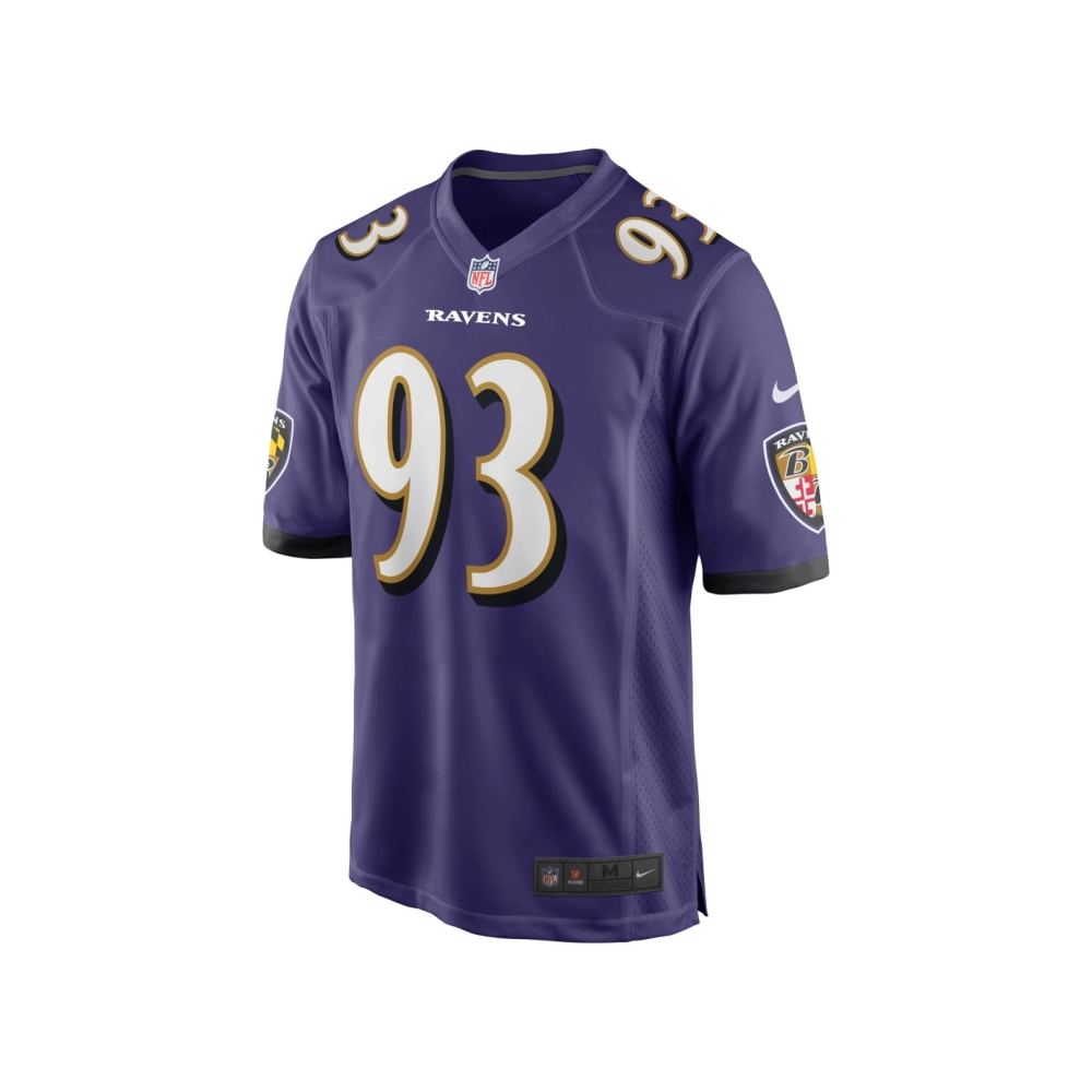 Mens Baltimore Ravens Bravvion Roy Purple Game Jersey
