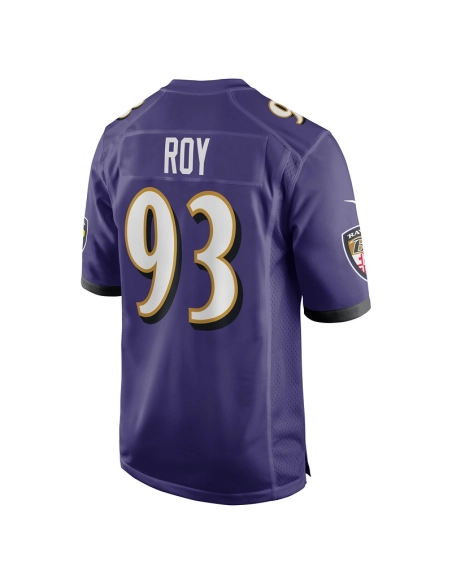 Mens Baltimore Ravens Bravvion Roy Purple Game Jersey
