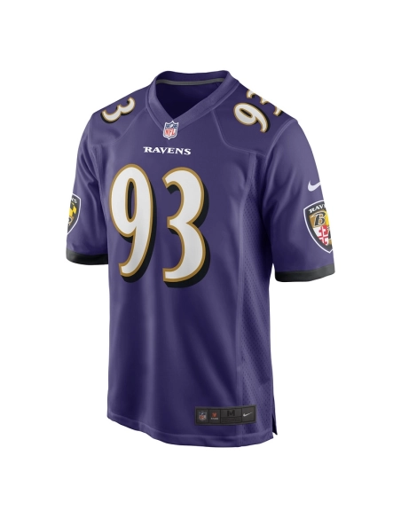 Mens Baltimore Ravens Bravvion Roy Purple Game Jersey