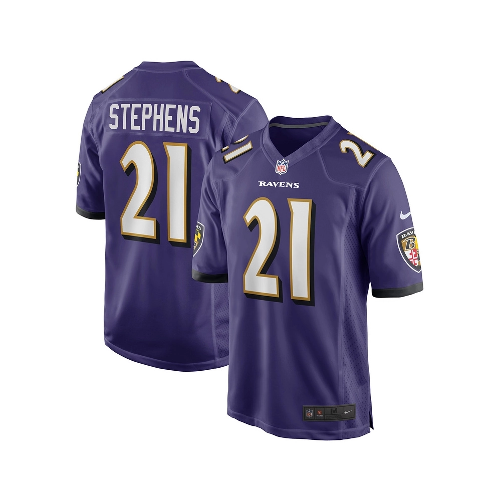 Mens Baltimore Ravens Brandon Stephens Purple Game Jersey