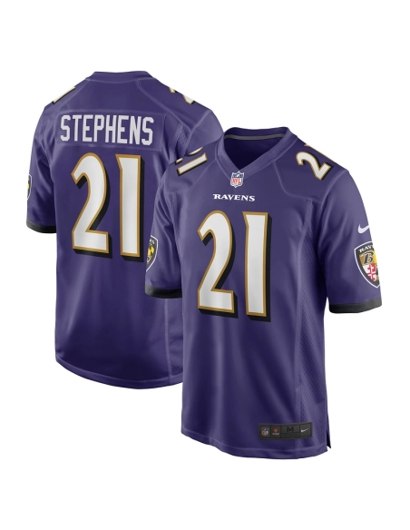 Mens Baltimore Ravens Brandon Stephens Purple Game Jersey