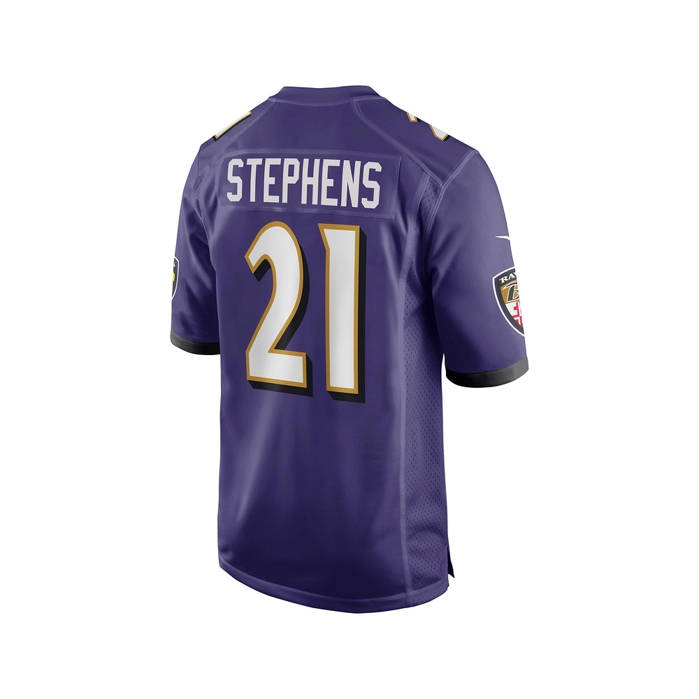 Mens Baltimore Ravens Brandon Stephens Purple Game Jersey