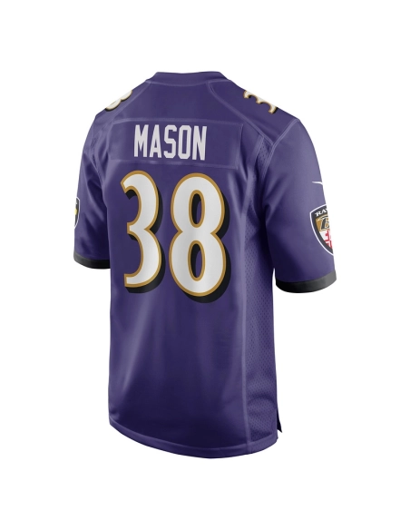 Mens Baltimore Ravens Ben Mason Purple Game Jersey