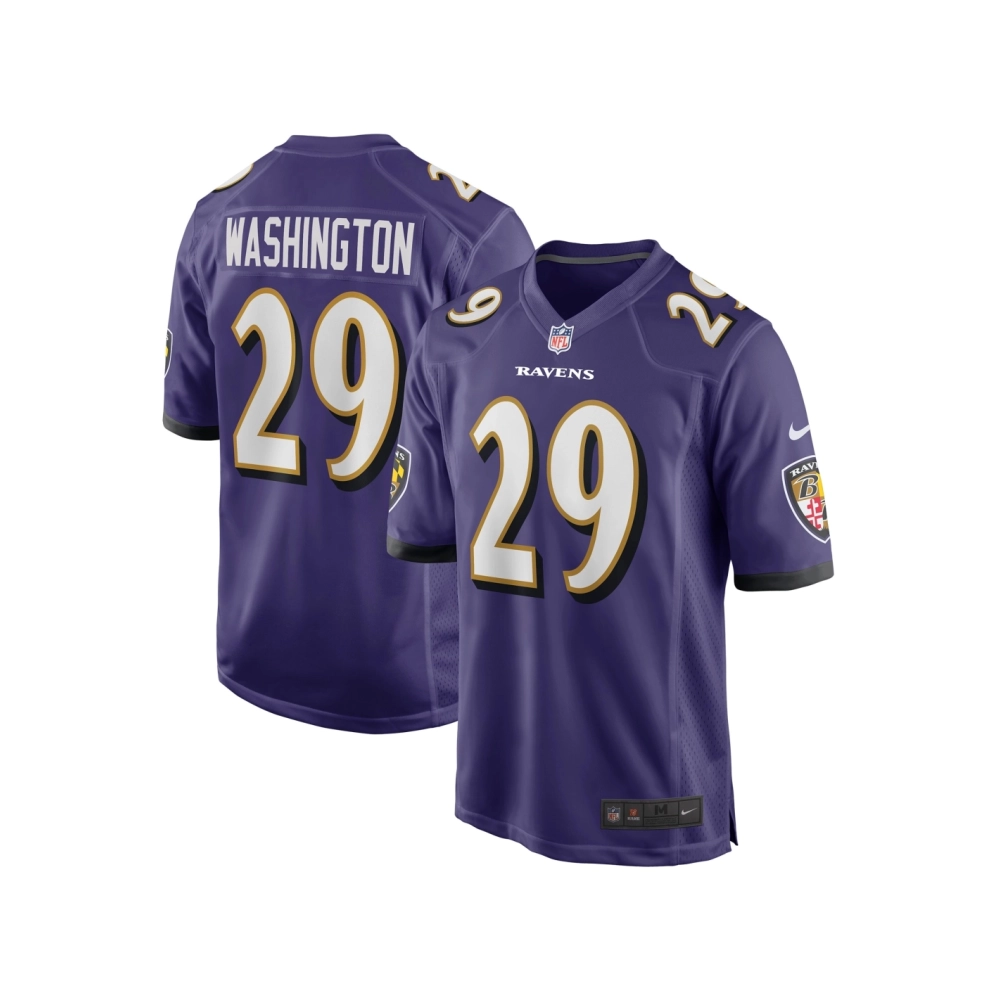 Mens Baltimore Ravens ArDarius Washington Purple Player Game Jersey