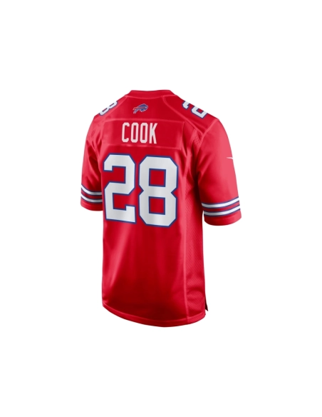 Mens Buffalo Bills James Cook Red Alternate Game Jersey